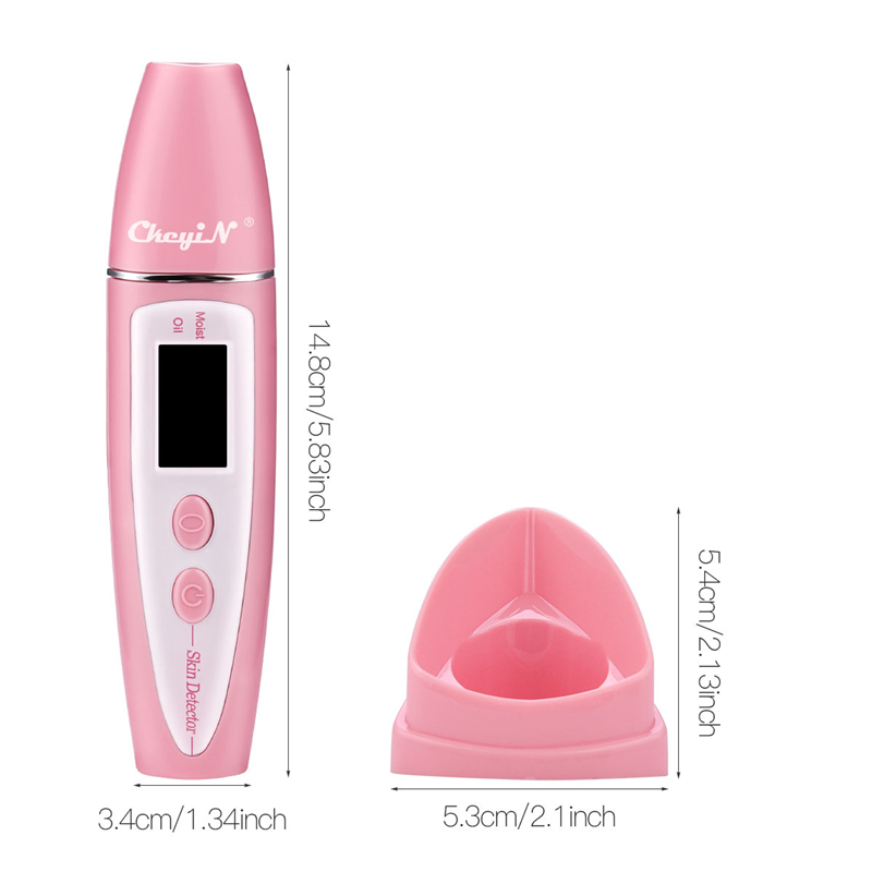 LCD Display Precision Skin Sensor Tester Face Beauty Skin Care Tools Facial Moisture Water Oil Analyzer AAA Battery Operated 45