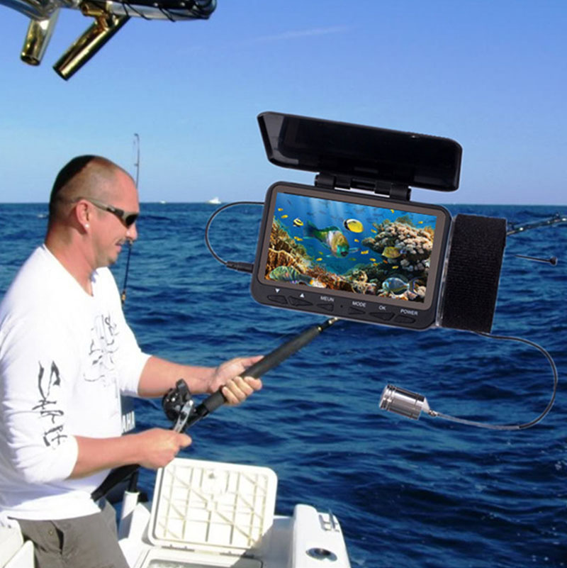 15M 30M 1000TVL Fish Finder Underwater Fishing Camera Stainless steel lens 8PCS IR Infrared Led Ice Fishing Video Camera