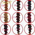Saisity Ombre Braiding Hair Synthetic Dark Blonde Extensions Deep Wave Crochet Braids Hair Bundles Bug 80g/pack 1pc
