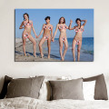 Sexy Girls On Beach Wallpaper Canvas Posters Prints Wall Art Painting Decorative Picture Modern Bathroom Home Decoration Artwork