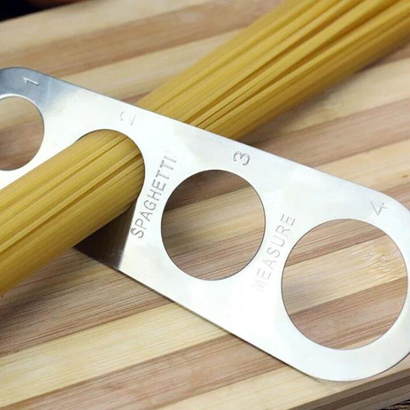 Easy Clearing Pasta Ruler Measuring Tool 4 Serving Portion Stainless Steel Spaghetti Measurer Cooking Supplies Control Tools