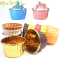 50Pcs Muffin Cupcake Liner Rose Gold Cup Wrappers Baking Cup Tray Baby Shower Party Decor Cake Paper Cups Baking Cake Mold