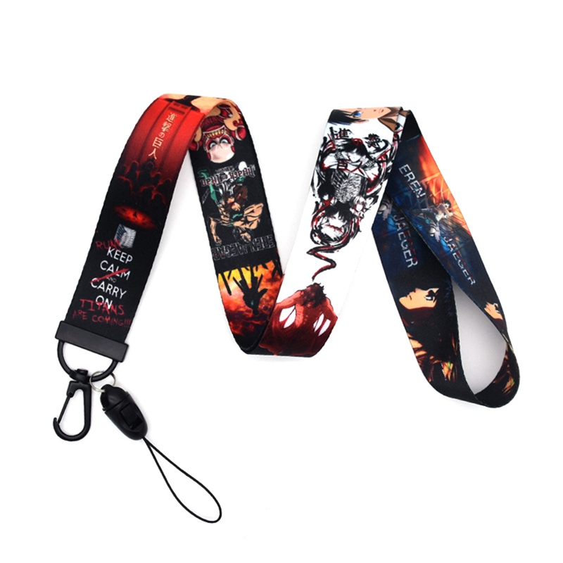 Japan Anime Attack on Titan Keychain Camera Mobile Phone Neck Lanyard Strap ID Badge Holder Accessories
