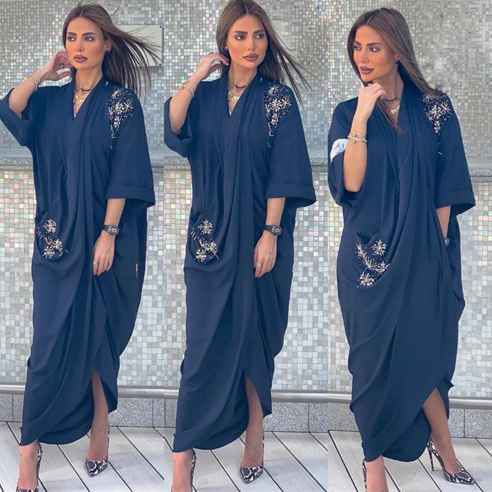 Kaftan Abaya Dubai Turkey Hijab Muslim Fashion Kimono Cardigan Mujer Caftan Islam Abayas For Women American Clothing Robe Femme