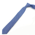Cotton Denim Ties Men's Black Blue Solid Color Tie Narrow 6cm Width Necktie Slim Skinny Cravate Thick Business Neckties