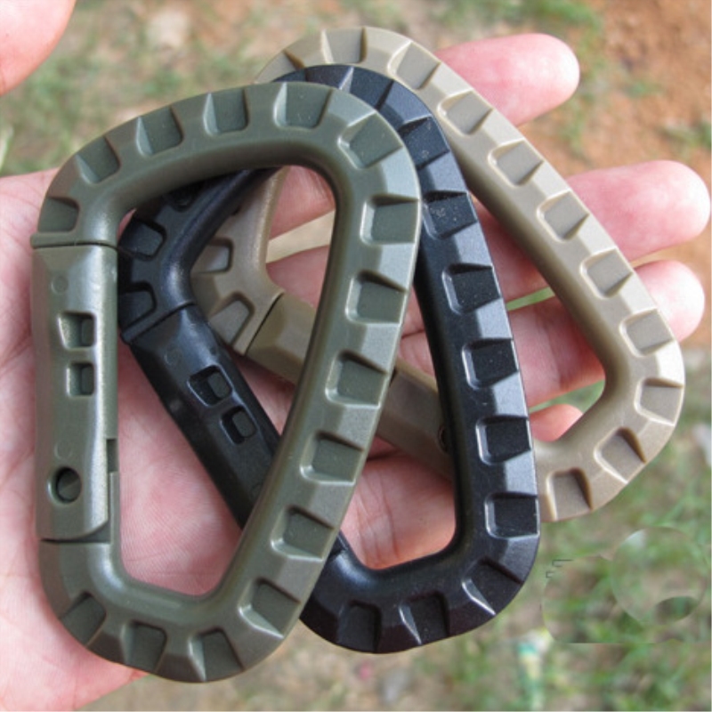 2pcs/set Link Carabiner Climb Clasp Clip Hook Backpack Molle System D Buckle Military Outdoor Bag Camping Climbing Accessories