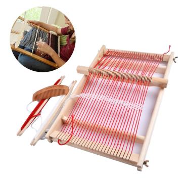 Wooden Sewing Machine Weaving Loom Kit Hand Craft Woven DIY Suit Wooden Multifunctional Loom Wool Hook Looms Household Supplies