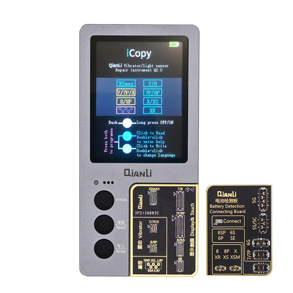 QIANLI iCopy Plus LCD Screen Photosensitive Original Color Repair for iPhone 7-11 Pro Max Vibrator Transfer EEPROM Programmer