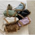Solid Color Pleated Tote Bag 2021 Fashion New High-quality Soft Leather Women's Designer Handbag Travel Shoulder Bags Armpit Bag