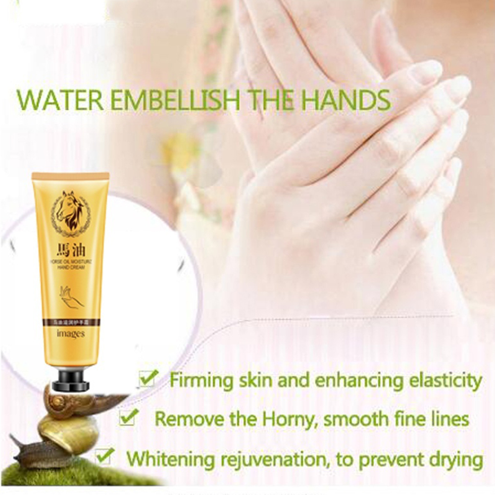 Horse Oil Repair Hand Cream Anti-aging Soft Skin Whitening Prevention Dry Nourishing Hand Cream Lotion Skincare 30g IMAGES TSLM1