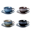 250ml European Small Luxurious Pull Flower Coffee Cup Saucers Suit Glass Concise Household Ceramics Coffee Mug Black Tea Teacup