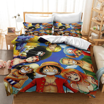3D Anime ONE PIECE Popular Printed Bedding Set Cartoon Bed Linen Children Duvet Cover Set Pillowcase Twin Full Queen King Size