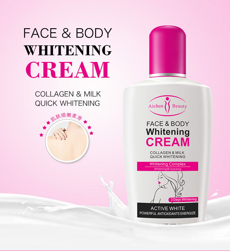 120ml Collagen Milk Bleaching Face Body Cream Skin Bleaching Whitening Moisturizing Body Lotion Skin Lightening Cream TSLM2