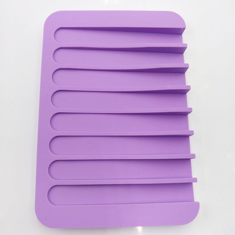 Bathroom Silicone Flexible Soap Dishes Storage Holder Soapbox Plate Tray Drain Creative Bath Tools Soap Dishes
