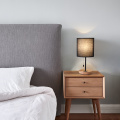 Simple Modern Nightstand Lamp with Wooden Base