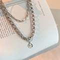 Hip hop clavicle chain-silver