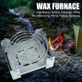 Outdoor Camping Foldable Wax Furnace with Stainless Steel Disc Wire Bracke Wax Stove Camping and Hiking Accessories