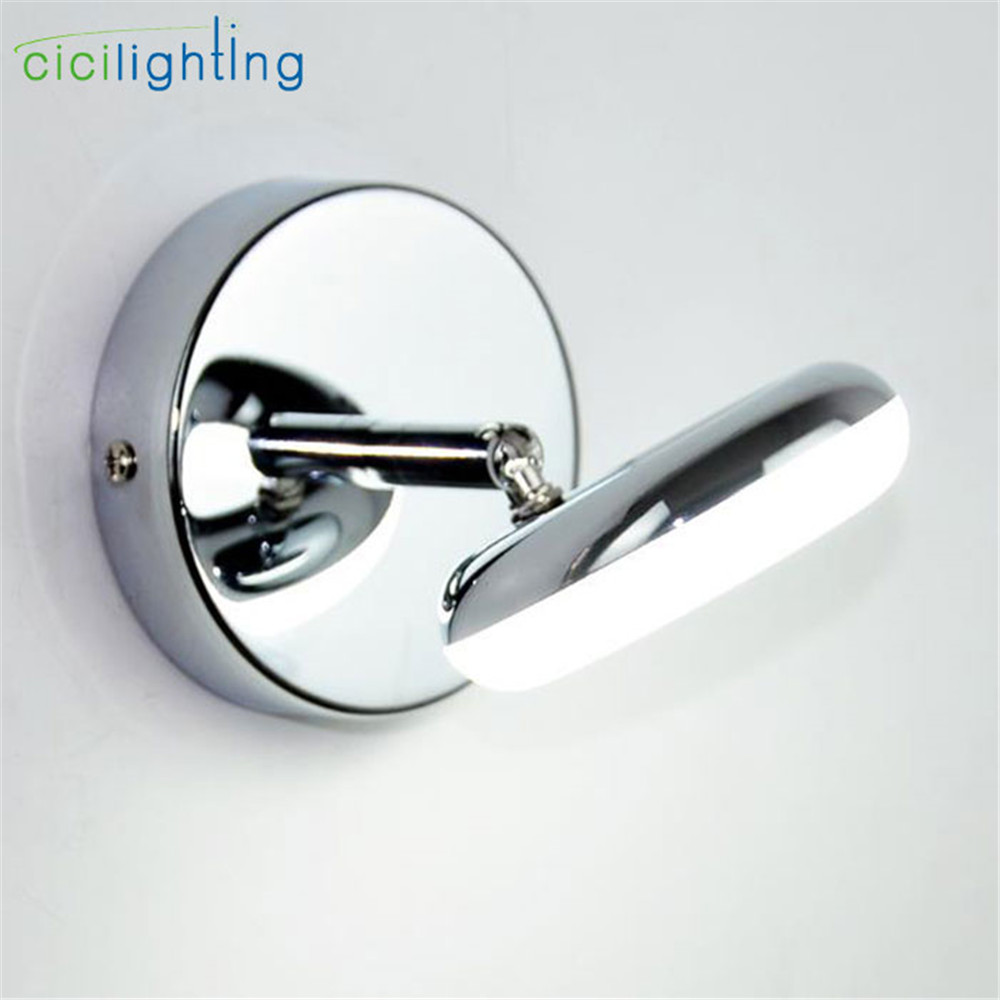 New 5W LED Vanity Lights High Quality Stainless Steel Adjustable LED Bathroom Mirror Front Lamp Vanity Toilet Wall Light