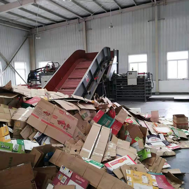 horizontal paper plastic baler