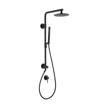 Matte Black Exposed Shower Set with Separate Valve