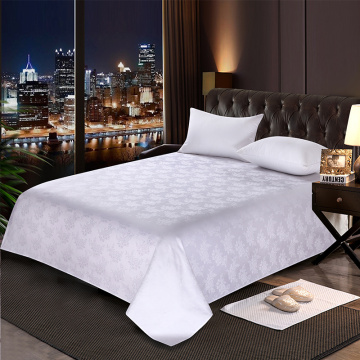 300TC hotel bed sheet high quality jacquard flat sheet