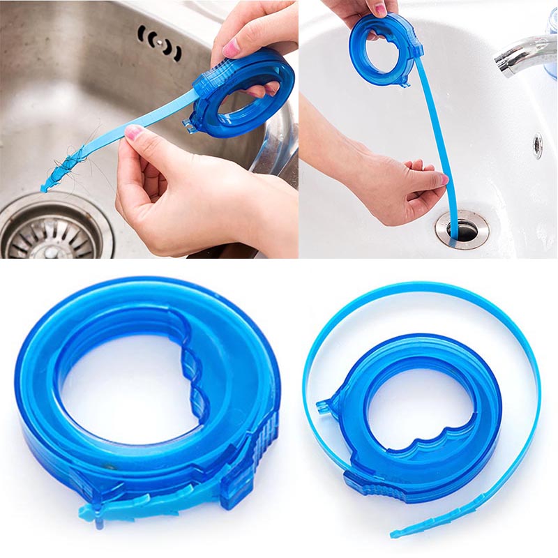 Sink Pipe Drain Cleaner Pipeline Hair Cleaning Removal Shower Toilet Sewer Clog Long Line Plastic Hook Kitchen Tool