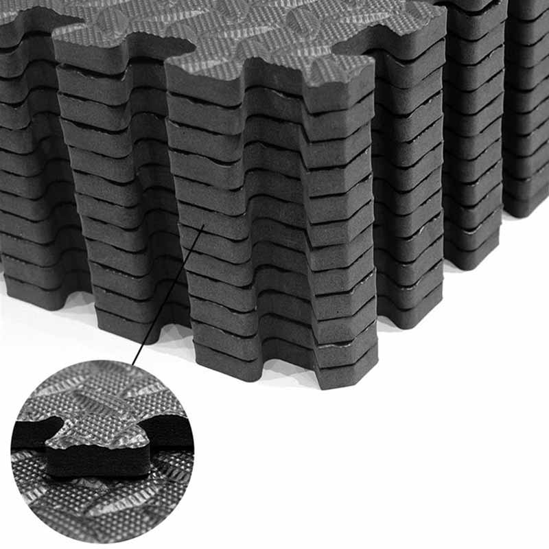 12pcs EVA Foam Sports Floor Mat Brick Baby Jigsaw Puzzle Mat/Children's Carpet High Quality Non-slip Black Gray Stain Resistant