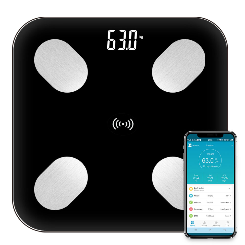 HOT Body Fat Scale Floor Scientific Smart Electronic LED Digital Weight Bathroom Scales Balance Bluetooth APP Android IOS