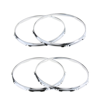 Sunnimix 1 Pair 14inch Sanre Drum Hoop Ring Rim Die Cast Hoops for Drum Set Kit Replacement Parts Thick 1.2mm