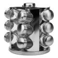 Rotating Cruet Condiment Seasoning Jars Set for Spices Pepper Sprays Bottles Salt Shakers Holder Kitchen Storage Rack Organizer