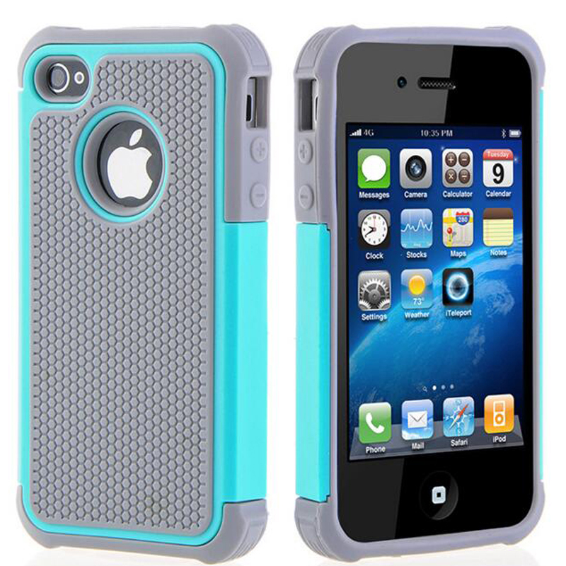 For iPhone 7 Case For iPhone X Cover Soft TPU Silicone & Hard Shell Hybrid Shockproof Rugged Phone Case For iPhone 4S 4 4G on