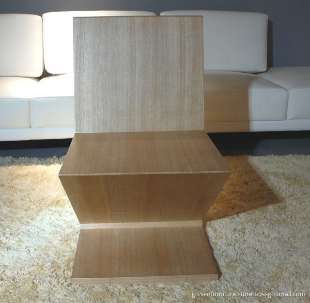 Wooden zig zag chair for home