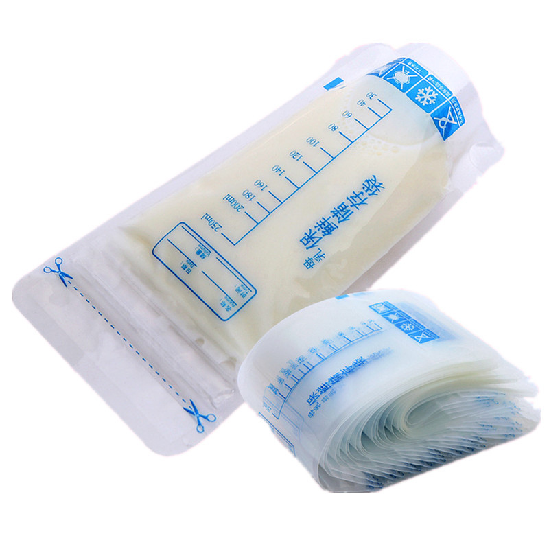 5 Pieces 250ml Baby Food Storage Breast Milk Storage Bag Milk Freezer Bags Mother Milk BPA Free Baby Safe Feeding Bags Feeding