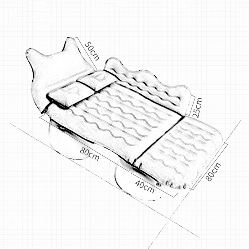 Car Air Inflatable Travel Mattress SUV Car Universal Bed Cute Back Seat Multifunctional Sofa Pillow Outdoor Camping Mat Cushion