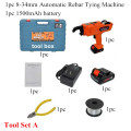 Automatic Rebar Tying Machine Rechargeable Lithium Battery Electric Tool Rebar tier 1500mAh/3000mAh