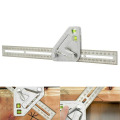 Multi-Function Angle Level Ruler Precise Stainless Steel Measuring Tools Aluminium Combination Square Workshop Hardware