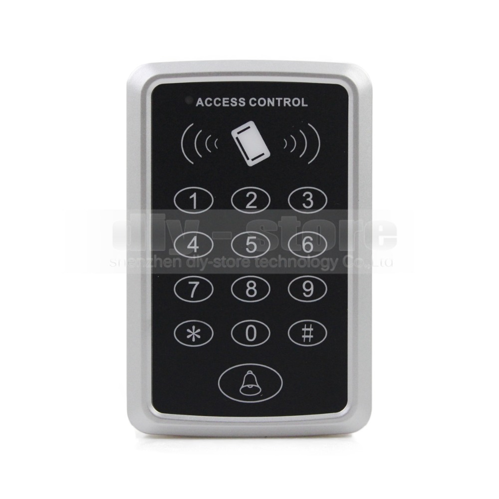 DIYSECUR 125KHz RFID Reader Password Keypad Access Control System Full Kit Set + Electric Strike Door Lock + Power Supply