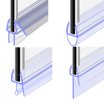 Bath Shower Screen Door Seal Strip of 50cm 4 to 12mm Seal Gap Window Door Weatherstrip Window Glass Fixture Accessories