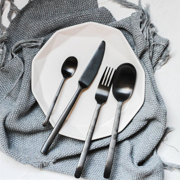 Matte Black Cutlery Set Stainless Steel Flatware Set Kitchen Silverware Steak Tableware Dinnerware Spoon Fork Knife Chopsticks