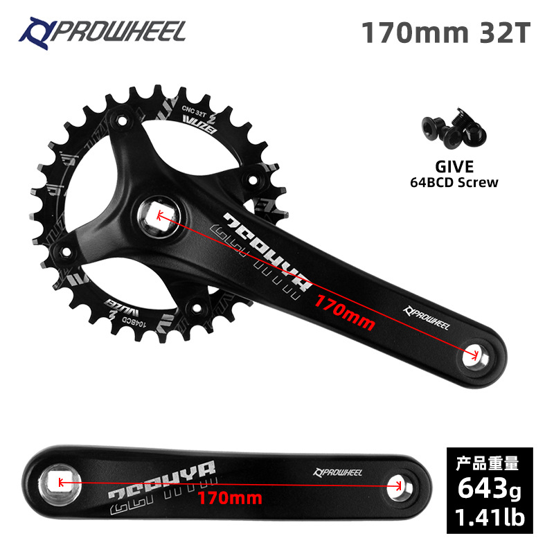 Mtb Mountain Bike Crank Chainwheel sprocket bicycle square hole 170mm 175mm crank 32t 34t 36t 38t 40t 42t round narrow wide