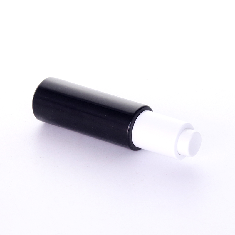 Black Glass Bottle With White Press Dropper Pump5 Jpg