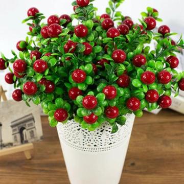 Modern Vivid 1Pc 6 Branches 18 Heads Artificial Fruits Home Garden Decoration DIY Art