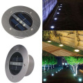 Feimefeiyou 4pcs/lot Outdoor Lighting Solar Powered Panel LED Floor Lamps Deck Light 3 LED Underground Garden Pathway Spot Light