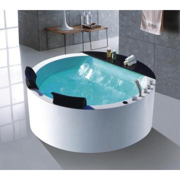 1500mm Round Whirlpool Bathtub Acrylic Hydromassage Waterfall Double People Tub NS1106