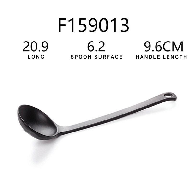 Japanese 1Pc Black Matte Spoon Chinese Soup Spoon Round Anti-Fall Earl Scoop Scoop Thick Cooking Meal Food Spoon Dinnerware