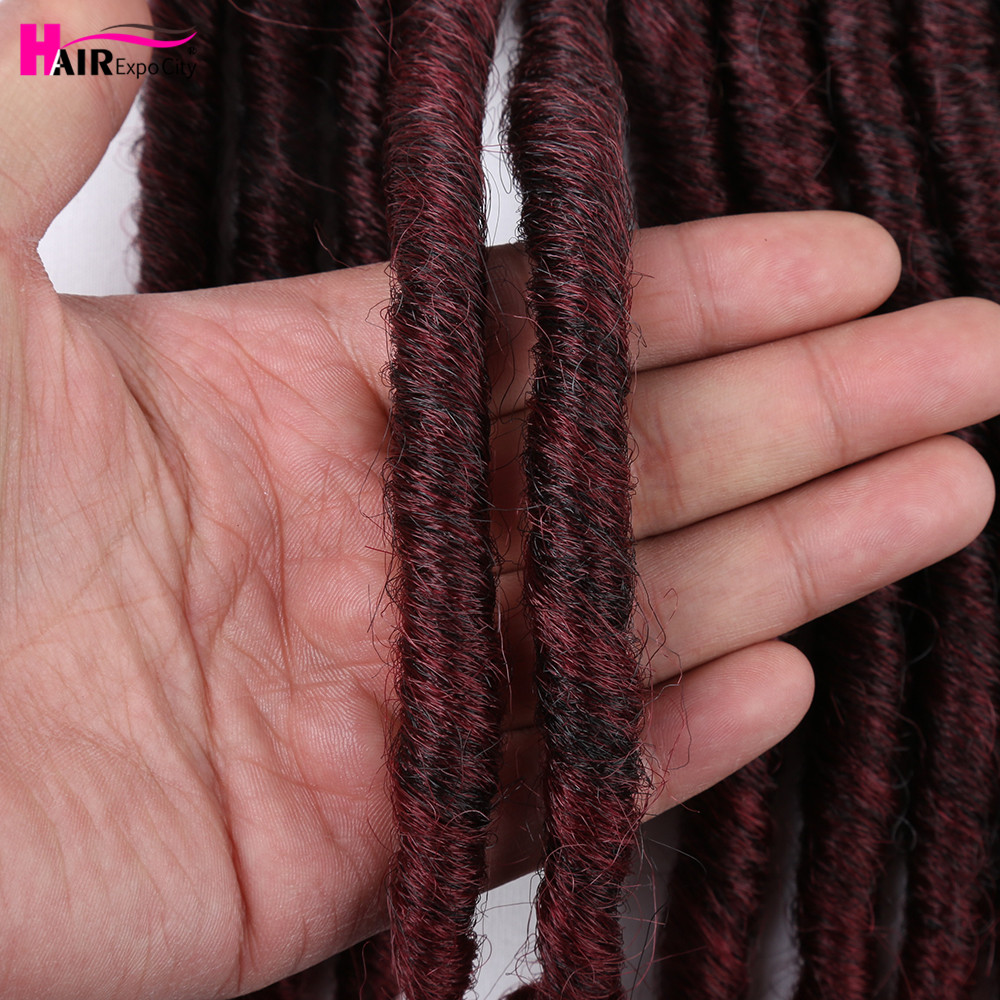 12Inch 2X Goddess Faux Locs Crochet Hair Ombre Curly Hair Synthetic Braiding Hair Extensions For African Women Hair Expo City