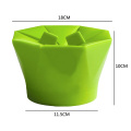 Popcorn Popper Maker Bowl DIY Silicone Microwave Popcorn Maker Fold Bucket Red Green Kitchen Tool