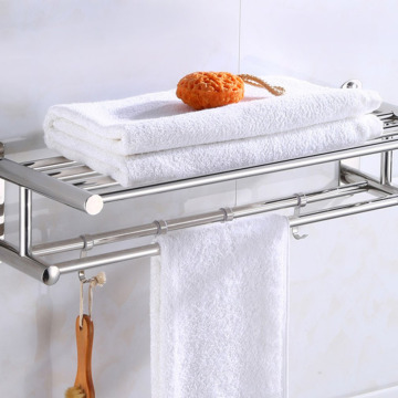 Bathroom Towel Holder Bathroom Organizer Stainless Steel Wall-mounted Towel Rack Home Hotel Wall Shelf Hardware Accessory