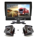 2020 Update Car DVR, 7 Inch HD 1024x600P IPS Screen AHD Car Monitor With 2 Channels Support SD Card 8 LED Night Vision Camera