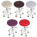 Round Chair Cover Bar Stool Solid Color Elastic Seat Protector Cotton Fabric Seat Chair Covers for Home Slipcovers